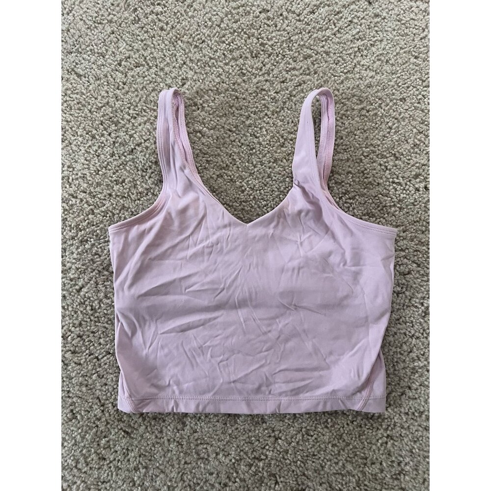 Pink long line tank top size S
